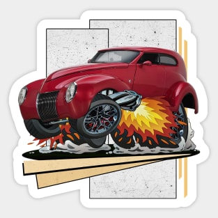 1938 Ford Deluxe Hot Rod Sticker